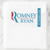Romney Ryan Logo Sticker Rechthoek Wit (Tas)