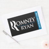 Romney Ryan Logo Sticker Zwart (Envelop)