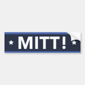 Romney Ryan MITT! Bumpersticker (Donkerblauw) (Voorkant)
