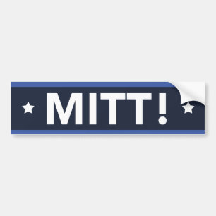 Romney Ryan MITT! Bumpersticker (Donkerblauw)