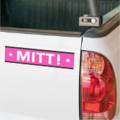 Romney Ryan MITT! Bumpersticker (roze) (Op Truck)
