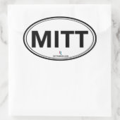 Romney Ryan Mitt Oval Sticker (wit/zwart) (Tas)