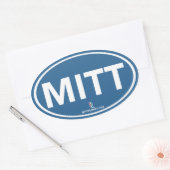 Romney Ryan Mitt Sticker Ovaal (blauw) (Envelop)