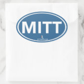 Romney Ryan Mitt Sticker Ovaal (blauw) (Tas)