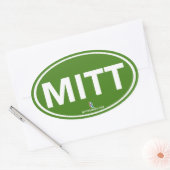 Romney Ryan Mitt Sticker Ovaal (Groen) (Envelop)