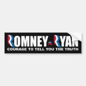Romney - Ryan - Moed je de waarheid te vertellen. Bumpersticker (Voorkant)