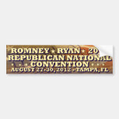 Romney - Ryan - Nationaal Verdrag van de republike Bumpersticker (Voorkant)
