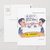 Romney Ryan Pinocchio Merger Funny Gifts & T - shi Briefkaart (Voorkant / Achterkant)