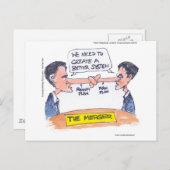 Romney Ryan Pinocchio Merger Funny Gifts & T - shi Briefkaart (Voorkant / Achterkant)