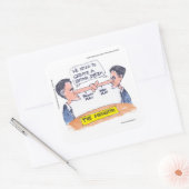 Romney Ryan Pinocchio Merger Funny Gifts & T - shi Vierkante Sticker (Envelop)