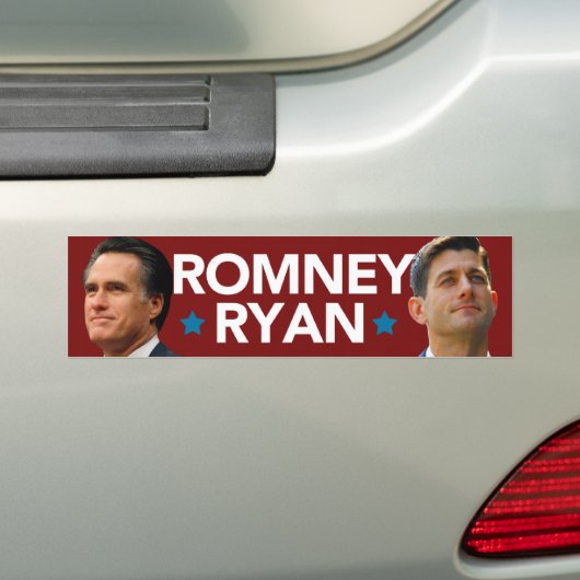 Romney Ryan Portrait Bumpersticker (Op auto)