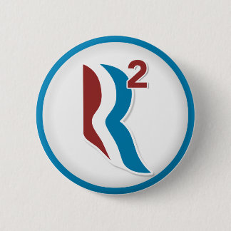 Romney Ryan R Squared Logo Round (Wit) Ronde Button 5,7 Cm