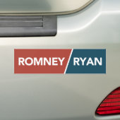 Romney Ryan Red, White, Blue Bumpersticker (Op auto)