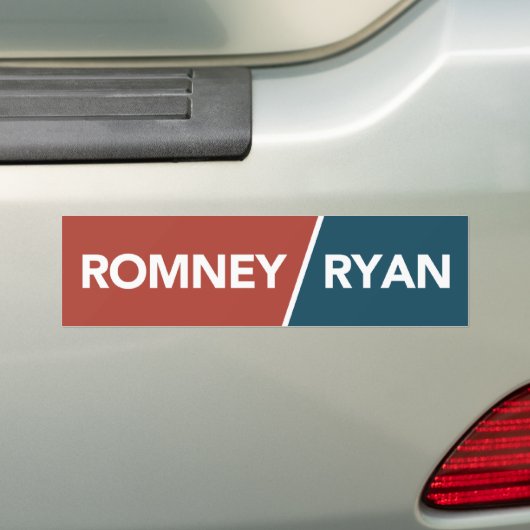 Romney Ryan Red, White, Blue Bumpersticker (Op auto)