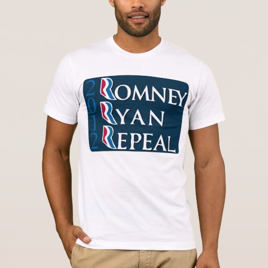 Romney Ryan Repeal Obamacare T-Shirt (Voorkant)