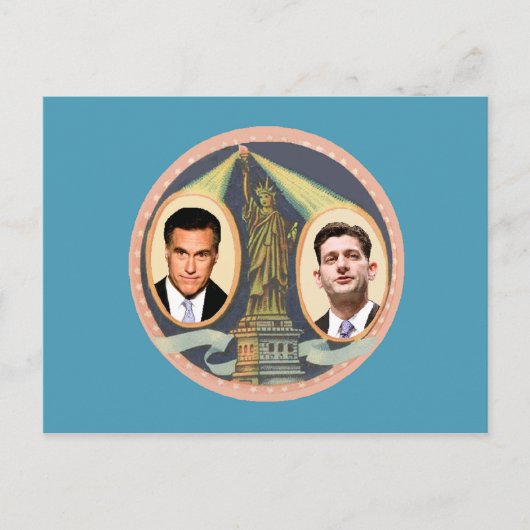 Romney Ryan Retro Briefkaart (Voorkant)