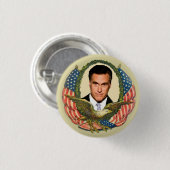 Romney Ryan Retro Ronde Button 3,2 Cm (Voorkant /achterkant)