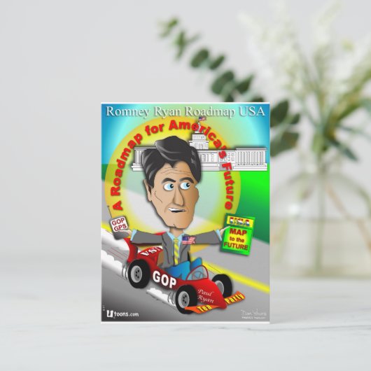 Romney Ryan Roadmap Briefkaart (Staand voorkant)