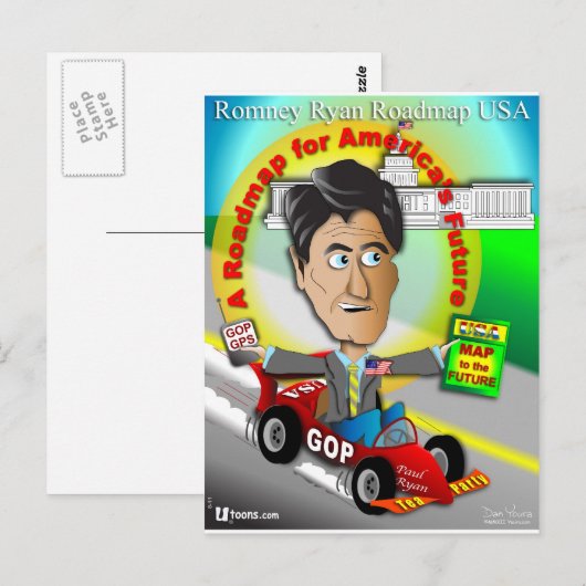 Romney Ryan Roadmap Briefkaart (Voorkant / Achterkant)