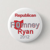 Romney Ryan Ronde Button 5,7 Cm (Voorkant)
