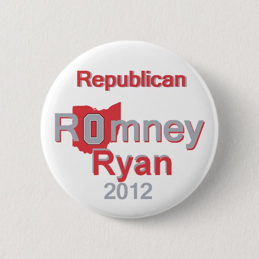 Romney Ryan Ronde Button 5,7 Cm (Voorkant)