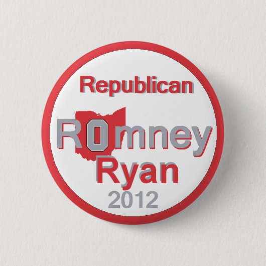 Romney Ryan Ronde Button 5,7 Cm (Voorkant)