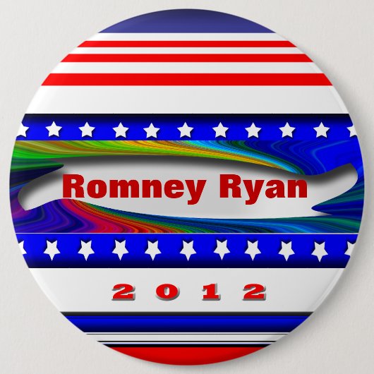 Romney Ryan Ronde Button 6,0 Cm (Voorkant)