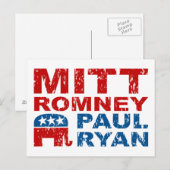 Romney Ryan Run DebWin Briefkaart (Voorkant / Achterkant)
