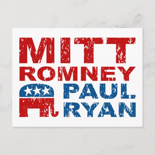 Romney Ryan Run DebWin Briefkaart (Voorkant)