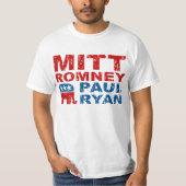 Romney Ryan Run DebWin T-shirt (Voorkant)