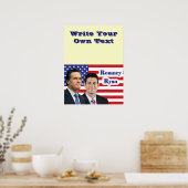 Romney Ryan - Schrijf je eigen tekst Poster (Keuken)