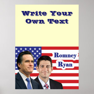 Romney Ryan - Schrijf je eigen tekst Poster
