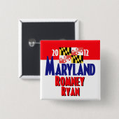 Romney Ryan Vierkante Button 5,1 Cm (Voorkant /achterkant)