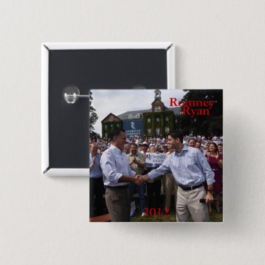 Romney - Ryan Vierkante Button 5,1 Cm (Voorkant /achterkant)