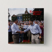 Romney - Ryan Vierkante Button 5,1 Cm (Voorkant)