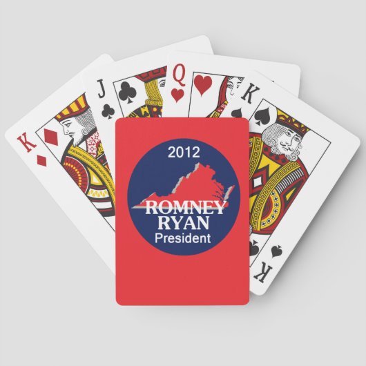 Romney Ryan VIRGINIA Pokerkaarten (Achterkant)