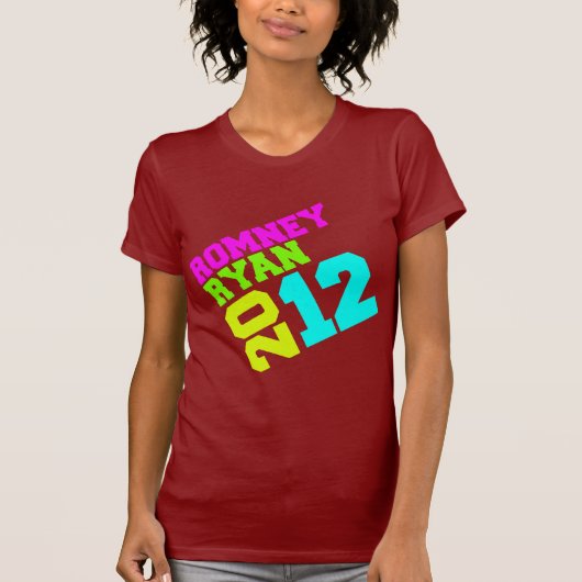 ROMNEY RYAN VP NEON COLLEGIATE.png T-shirt (Voorkant)