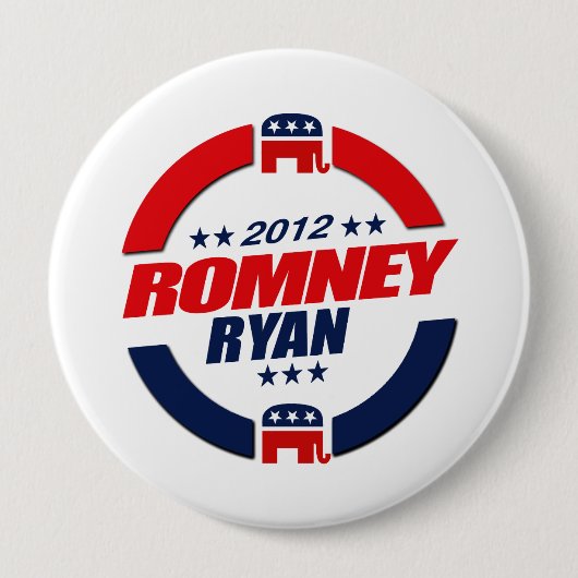 ROMNEY RYAN VP SPHERE.png Ronde Button 4,0 Cm (Voorkant)