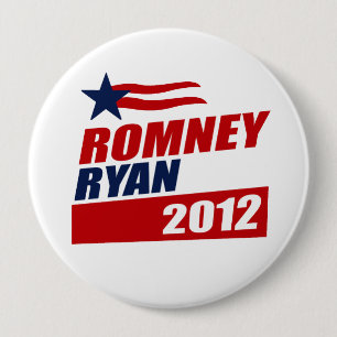 ROMNEY RYAN VP STAR BANNER.png Ronde Button 4,0 Cm