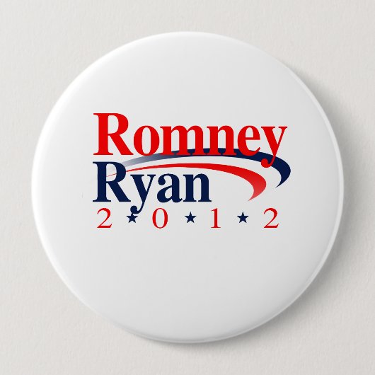 ROMNEY RYAN VP SWEEP.png Ronde Button 4,0 Cm (Voorkant)