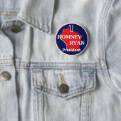 Romney Ryan WISCONSIN Ronde Button 5,7 Cm (In situ)