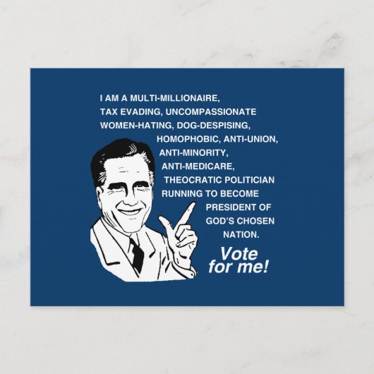 Romney Stem op Me.png Briefkaart (Voorkant)
