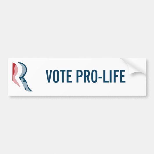 Romney: Stemming voor de levenscyclus Bumpersticker (Voorkant)