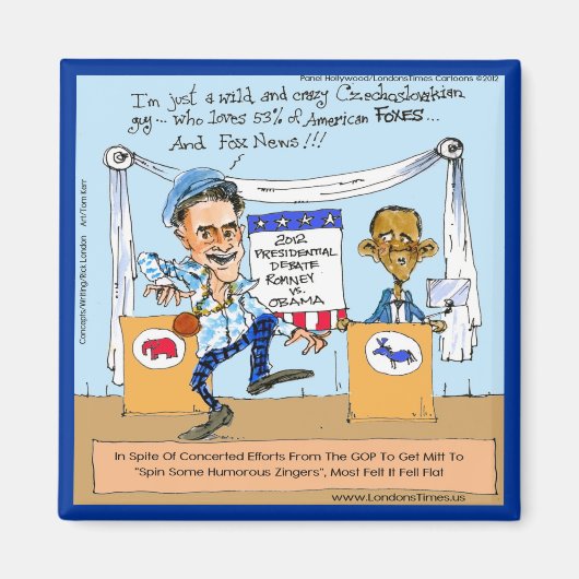 Romney Tries Zingers over Obama Funny Gifts & Kaar Magneet (Voorkant)