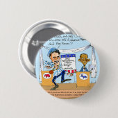 Romney Tries Zingers over Obama Funny Gifts & Kaar Ronde Button 5,7 Cm (Voorkant /achterkant)