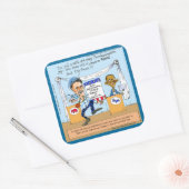 Romney Tries Zingers over Obama Funny Gifts & Kaar Vierkante Sticker (Envelop)