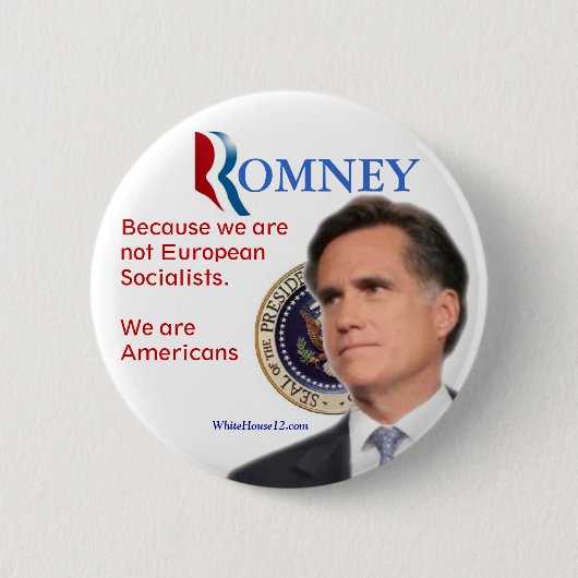 Romney voor President Ronde Button 5,7 Cm (Voorkant)
