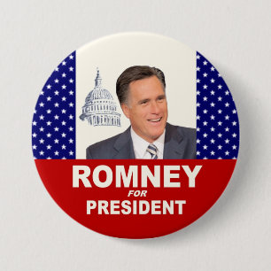 Romney voor President Ronde Button 7,6 Cm