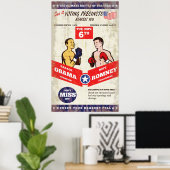Romney Vs Obama American Elections 2012 Boxing Pos Poster (Thuiskantoor)