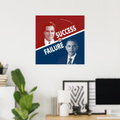 Romney Vs. Obama - Success Vs. Failure Poster (Thuiskantoor)